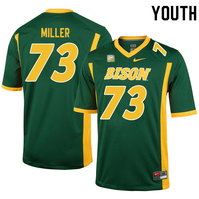 Youth #73 Mason Miller North Dakota State Bison College Football Jerseys Sale-Green - Click Image to Close